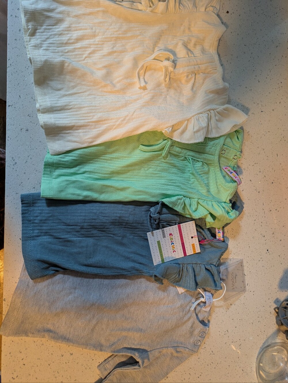 Lot: Girls Ribbed Ruffle Sleeve Tops Size 2T 24 Months